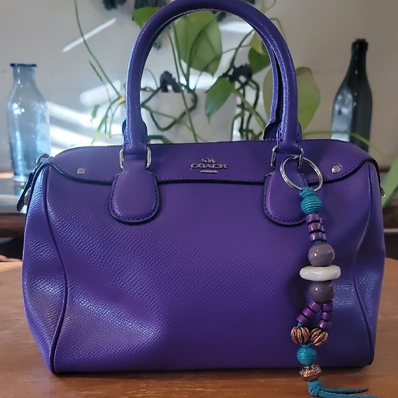 Coach Handbags - Coach Vibrant Purple Leather Satchel